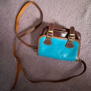 Two-Tone Leather Crossbody Bag